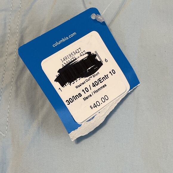 Columbia Washed Out Shorts Men's Size 30 Inseam 10” Baby Blue Chino Shorts New - Picture 6 of 15